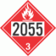 UN 2055 - Flammable Class 3 Placards