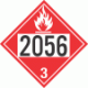 UN 2056 - Flammable Class 3 Placards