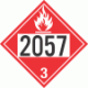 UN 2057 - Flammable Class 3 Placards