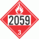 UN 2059 - Flammable Class 3 Placards