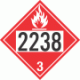 UN 2238 - Flammable Class 3 Placards