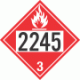 UN 2245 - Flammable Class 3 Placards