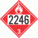 UN 2246 - Flammable Class 3 Placards