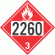 UN 2260 - Flammable Class 3 Placards