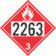 UN 2263 - Flammable Class 3 Placards