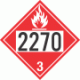 UN 2270 - Flammable Class 3 Placards