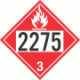 UN 2275 - Flammable Class 3 Placards