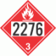 UN 2276 - Flammable Class 3 Placards