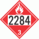 UN 2284 - Flammable Class 3 Placards