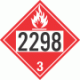 UN 2298 - Flammable Class 3 Placards