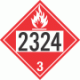 UN 2324 - Flammable Class 3 Placards