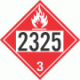 UN 2325 - Flammable Class 3 Placards