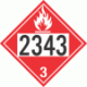 UN 2343 - Flammable Class 3 Placards