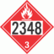 UN 2348 - Flammable Class 3 Placards