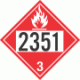 UN 2351 - Flammable Class 3 Placards