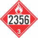 UN 2356 - Flammable Class 3 Placards