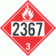 UN 2367 - Flammable Class 3 Placards