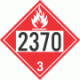 UN 2370 - Flammable Class 3 Placards