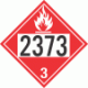 UN 2373 - Flammable Class 3 Placards