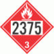 UN 2375 - Flammable Class 3 Placards