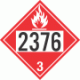 UN 2376 - Flammable Class 3 Placards