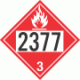 UN 2377 - Flammable Class 3 Placards