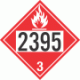 UN 2395 - Flammable Class 3 Placards