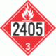 UN 2405 - Flammable Class 3 Placards