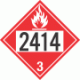 UN 2414 - Flammable Class 3 Placards