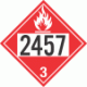 UN 2457 - Flammable Class 3 Placards