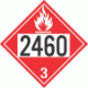 UN 2460 - Flammable Class 3 Placards