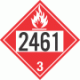 UN 2461 - Flammable Class 3 Placards