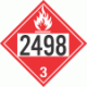 UN 2498 - Flammable Class 3 Placards