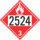 UN 2524 - Flammable Class 3 Placards