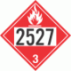 UN 2527 - Flammable Class 3 Placards