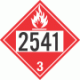 UN 2541 - Flammable Class 3 Placards