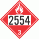 UN 2554 - Flammable Class 3 Placards