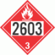 UN 2603 - Flammable Class 3 Placards