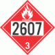 UN 2607 - Flammable Class 3 Placards