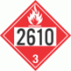 UN 2610 - Flammable Class 3 Placards