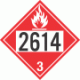 UN 2614 - Flammable Class 3 Placards