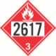 UN 2617 - Flammable Class 3 Placards