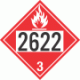 UN 2622 - Flammable Class 3 Placards