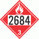 UN 2684 - Flammable Class 3 Placards