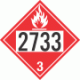 UN 2733 - Flammable Class 3 Placards