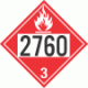 UN 2760 - Flammable Class 3 Placards