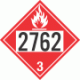 UN 2762 - Flammable Class 3 Placards