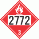 UN 2772 - Flammable Class 3 Placards