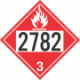 UN 2782 - Flammable Class 3 Placards