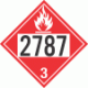 UN 2787 - Flammable Class 3 Placards